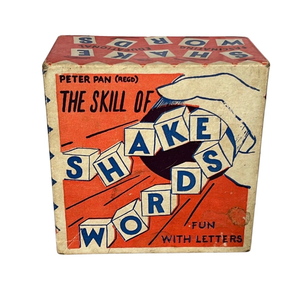 Vintage Peter Pan Shake Words in original box with all pieces. Pre Owned